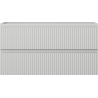 Mexen Rivel meuble de salle de bain sous-vasque 90 cm, 2 tiroirs, rainuré, gris mat - 91A20-09047-2-BFF62