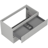 Mexen Rivel meuble de salle de bain sous-vasque 90 cm, 2 tiroirs, rainuré, gris mat - 91A20-09047-2-BFF62
