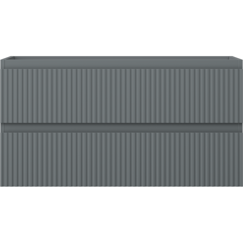 Mexen Rivel meuble de salle de bain sous lavabo 90 cm, 2 tiroirs, rainuré, graphite mat - 91A20-09047-2-BFF66