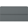Mexen Rivel meuble de salle de bain sous lavabo 90 cm, 2 tiroirs, rainuré, graphite mat - 91A20-09047-2-BFF66