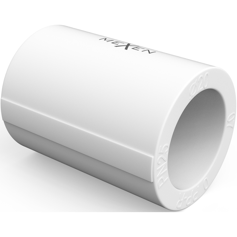 Mexen PPR mufa, raccord soudé pour tuyaux PPR 20 x 20, PN25 - W97320-2020-00