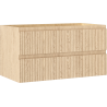 Ameublement de salle de bains Mexen Rivel sous-vasque 90 cm, 2 tiroirs, rainuré, chêne - 91A20-09047-2-BFF81