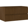 Mexen Rivel meuble sous-lavabo 90 cm, 2 tiroirs, rainuré, noyer - 91A20-09047-2-BFF86