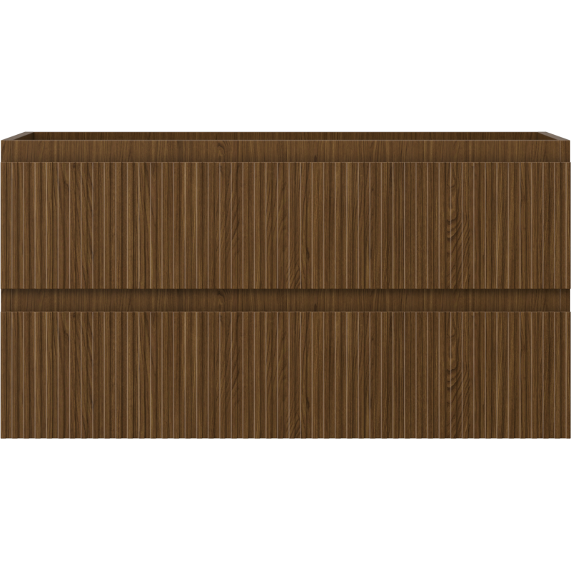 Mexen Rivel meuble de salle de bain sous vasque 90 cm, 2 tiroirs, rainuré, noyer - 91A20-09047-2-BFF86