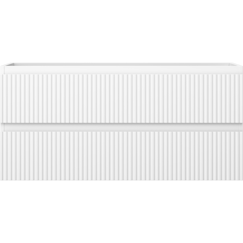 Mexen Rivel meuble de salle de bains sous lavabo 100 cm, 2 tiroirs, rainuré, blanc mat - 91A20-10047-2-BFF01