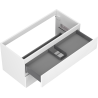 Mexen Rivel meuble de salle de bains sous lavabo 100 cm, 2 tiroirs, rainuré, blanc mat - 91A20-10047-2-BFF01