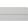 Mexen Rivel meuble de salle de bain sous-lavabo 100 cm, 2 tiroirs, rainuré, gris mat - 91A20-10047-2-BFF62