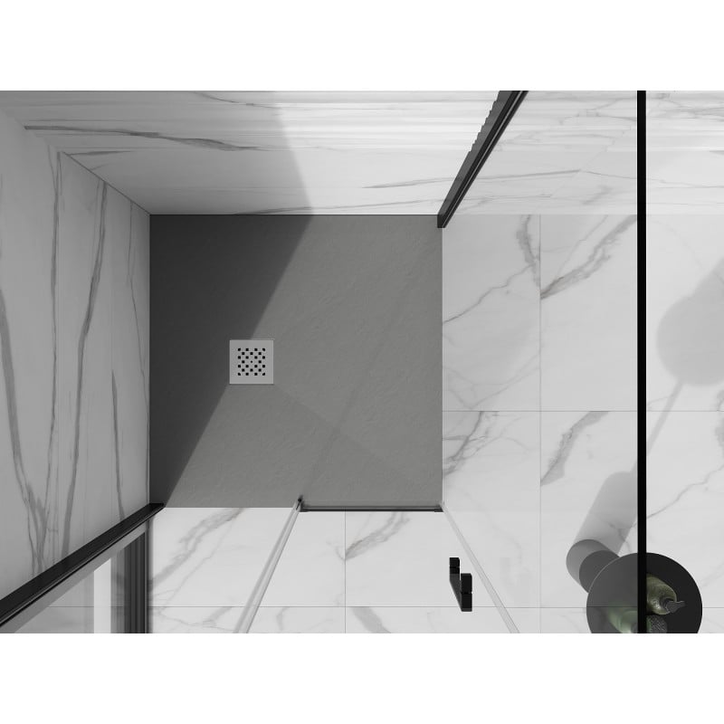 Mexen Stone+ receveur de douche composite carré 90 x 90 cm, gris-béton - 44619090