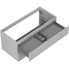 Mexen Rivel meuble de salle de bain sous-lavabo 100 cm, 2 tiroirs, rainuré, gris mat - 91A20-10047-2-BFF62