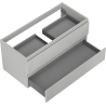 Mexen Rivel meuble de salle de bain sous-lavabo 100 cm, 2 tiroirs, rainuré, gris mat - 91A20-10047-2-BFF62