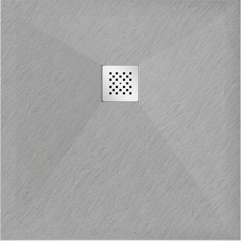 Mexen Stone+ receveur de douche composite carré 90 x 90 cm, gris-béton - 44619090