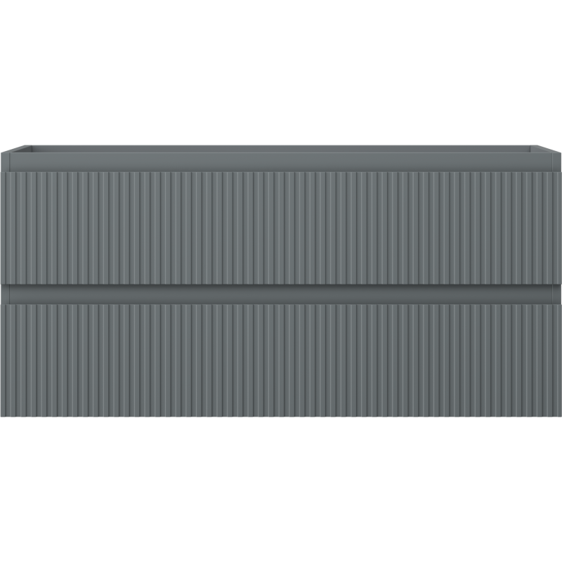 Mexen Rivel armoire de salle de bain sous lavabo 100 cm, 2 tiroirs, rainurée, graphite mat - 91A20-10047-2-BFF66