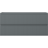 Mexen Rivel meuble de salle de bain sous lavabo 100 cm, 2 tiroirs, rainuré, graphite mat - 91A20-10047-2-BFF66