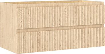 Mexen Rivel meuble de salle de bains sous-lavabo 100 cm, 2 tiroirs, rainuré, chêne - 91A20-10047-2-BFF81