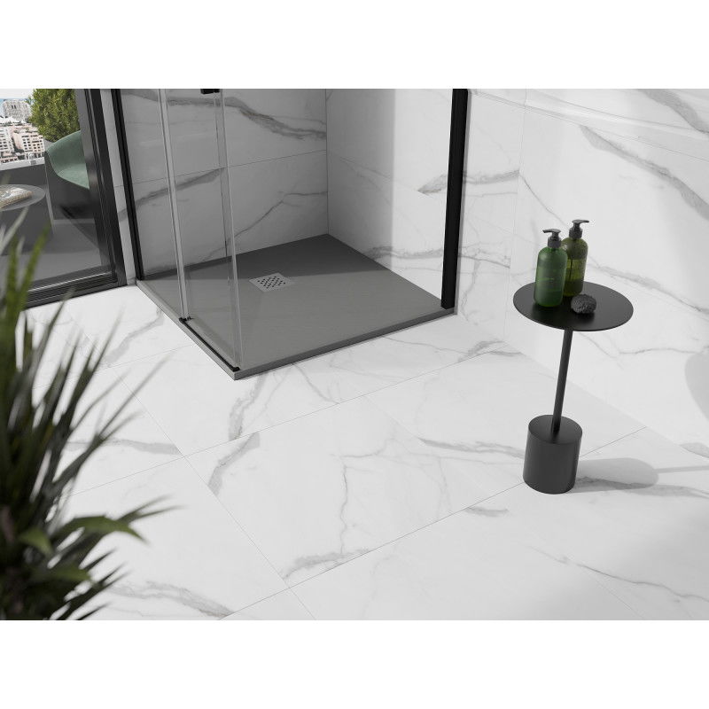 Mexen Stone+ receveur de douche carré en composite 100 x 100 cm, gris-béton - 44611010