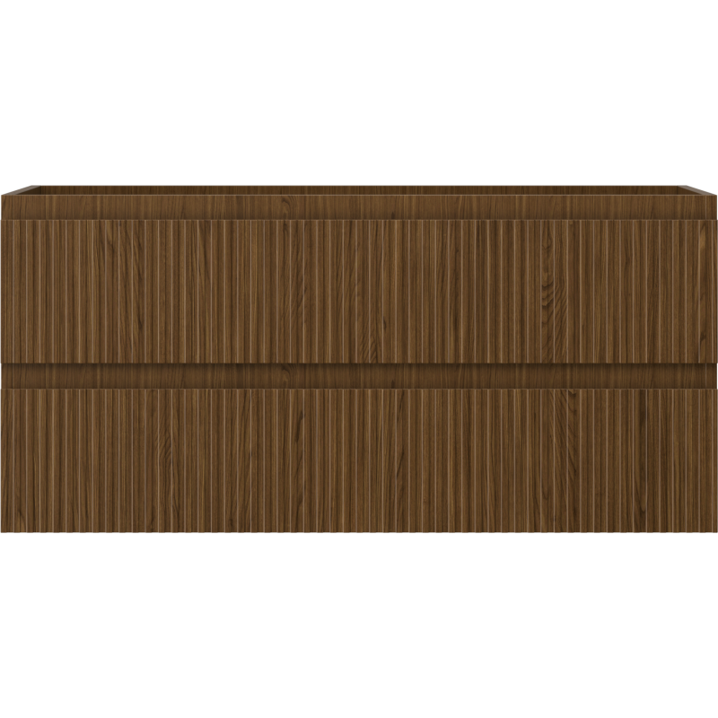 Mexen Rivel meuble de salle de bain sous lavabo 100 cm, 2 tiroirs, rainuré, noyer - 91A20-10047-2-BFF86