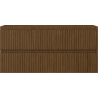 Mexen Rivel meuble de salle de bains sous-lavabo 100 cm, 2 tiroirs, rainuré, noyer - 91A20-10047-2-BFF86