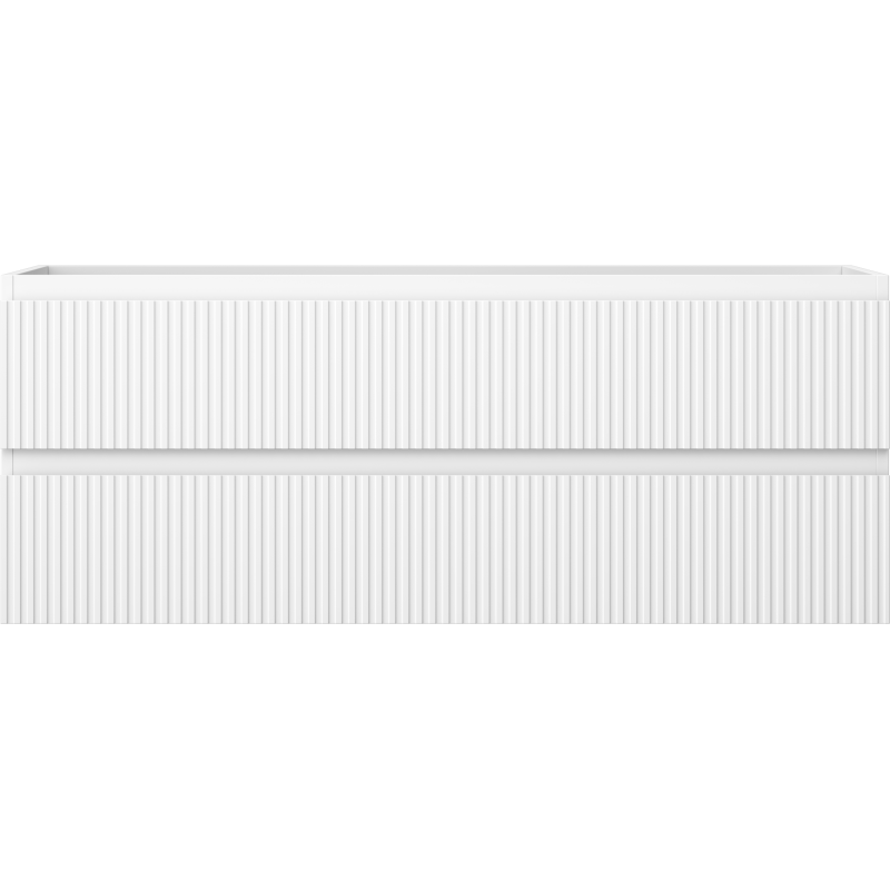 Mexen Rivel meuble de salle de bain sous-vasque 120 cm, 2 tiroirs, rainuré, blanc mat - 91A20-12047-2-BFF01