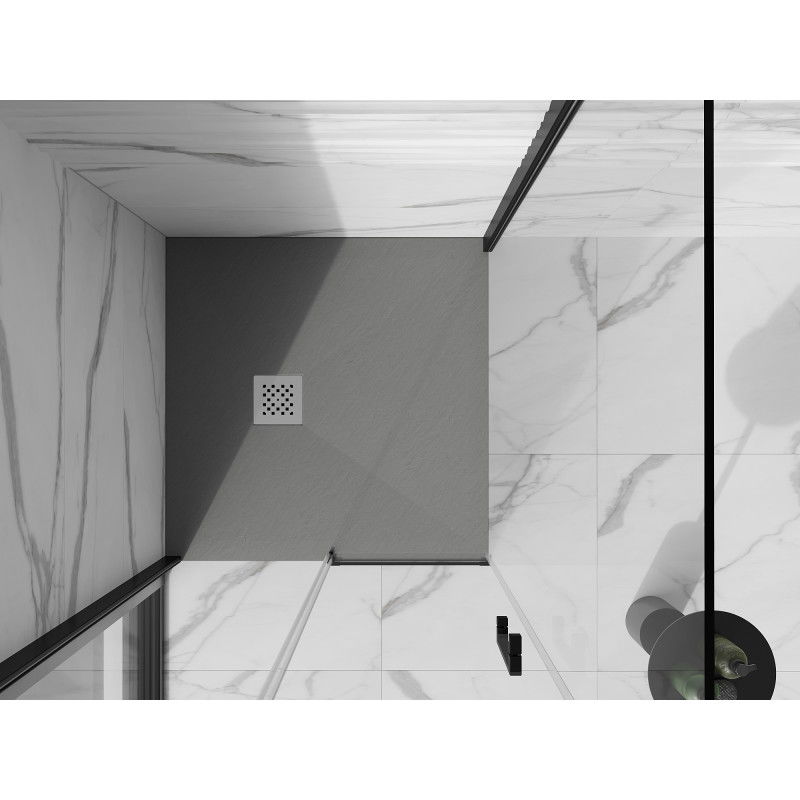 Mexen Stone+ receveur de douche carré en composite 100 x 100 cm, gris-béton - 44611010
