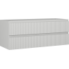 Mexen Rivel meuble lavabo salle de bain 120 cm, 2 tiroirs, rainuré, gris mat - 91A20-12047-2-BFF62