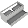 Mexen Rivel meuble lavabo salle de bain 120 cm, 2 tiroirs, rainuré, gris mat - 91A20-12047-2-BFF62