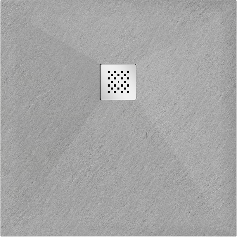 Mexen Stone+ receveur de douche carré en composite 100 x 100 cm, gris-béton - 44611010