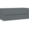 Mexen Rivel armoire de salle de bain sous-lavabo 120 cm, 2 tiroirs, rainurée, graphite mat - 91A20-12047-2-BFF66