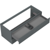 Mexen Rivel armoire de salle de bain sous-lavabo 120 cm, 2 tiroirs, rainurée, graphite mat - 91A20-12047-2-BFF66