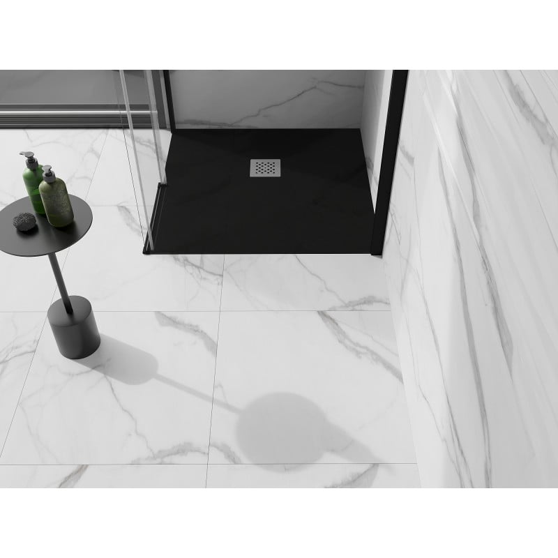 Mexen Stone+ receveur de douche carré en composite 70 x 70 cm, noir - 44707070
