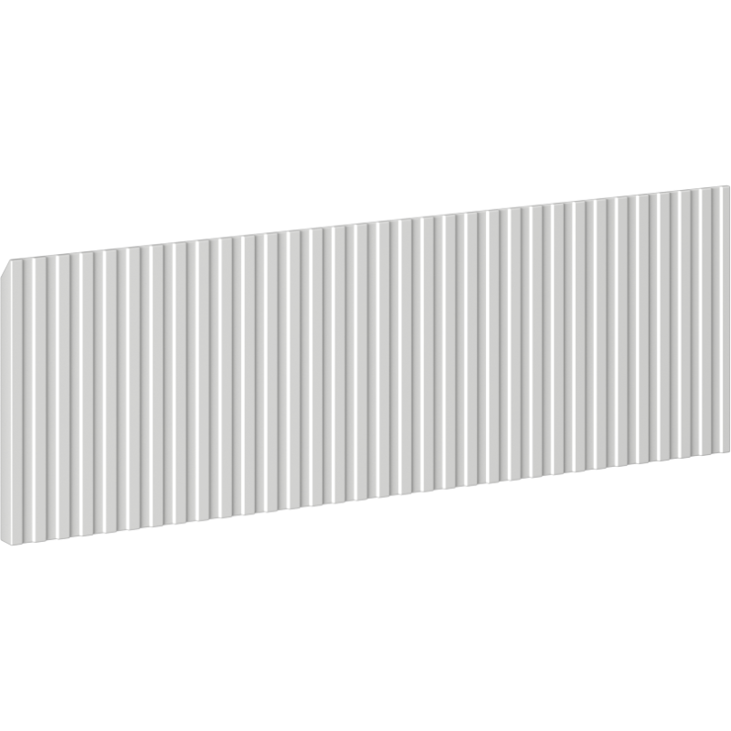 Mexen Rivel façade rainurée pour corps de meuble de salle de bain 50 x 20 cm, gris mat - 91A20-0500-235-1-62