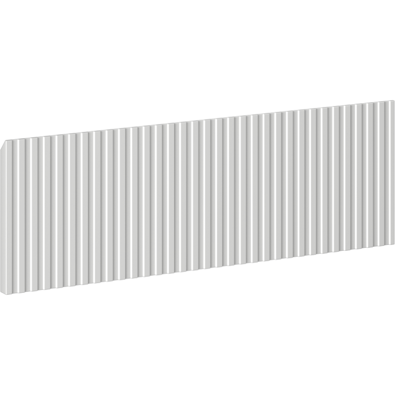 Mexen Rivel front rainuré pour corps de meuble de salle de bain 70 x 20 cm, gris mat - 91A20-0700-235-1-62