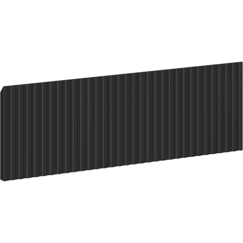 Mexen Rivel avant rainuré pour le corps d'armoire de salle de bain 60 x 20 cm, noir mat - 91A20-0600-235-1-71