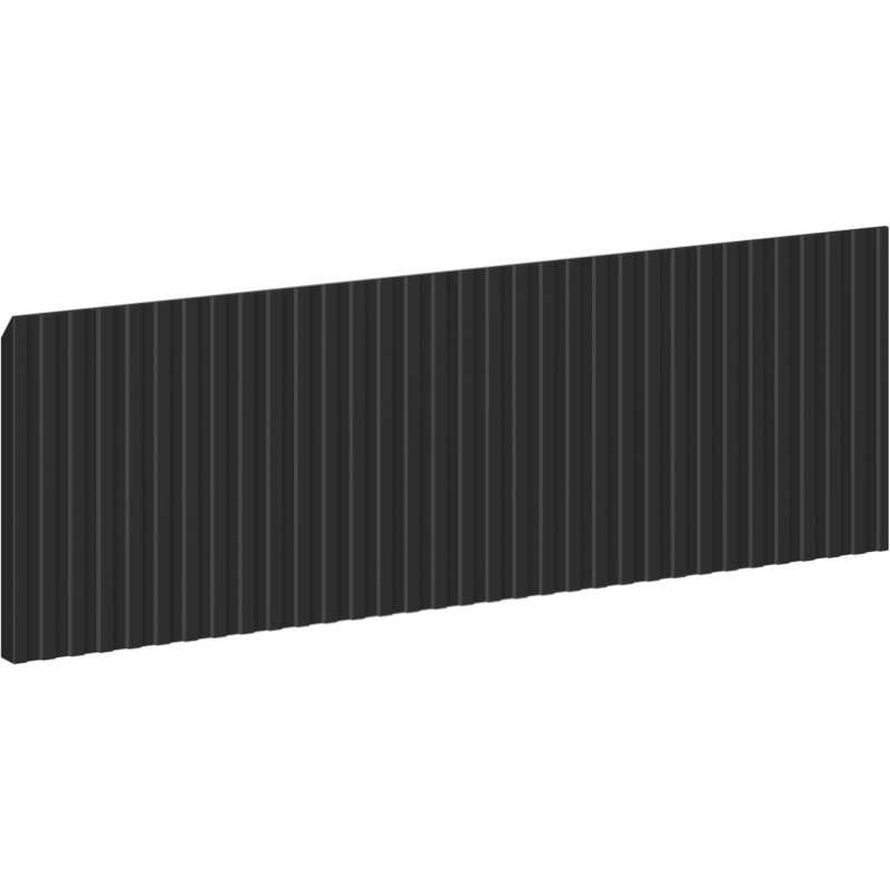 Mexen Rivel façade striée pour meuble de salle de bains 60 x 20 cm, noir mat - 91A20-0600-235-1-71