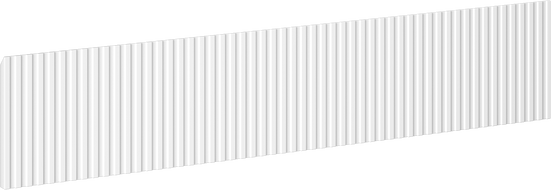 Mexen Rivel avant rainuré pour le corps de l'armoire de salle de bain 100 x 20 cm, blanc mat - 91A20-1000-235-1-01