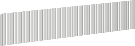 Mexen Rivel panneau avant rainuré pour meuble salle de bain 100 x 20 cm, gris mat - 91A20-1000-235-1-62