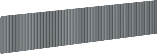 Mexen Rivel devant rainuré pour le corps du meuble de salle de bain 100 x 20 cm, graphite mat - 91A20-1000-235-1-66