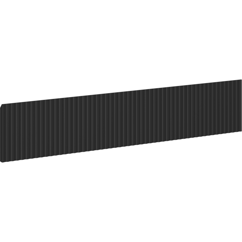 Front Mexen Rivel cannelé pour armoire de salle de bain 80 x 20 cm, noir mat - 91A20-0800-235-1-71