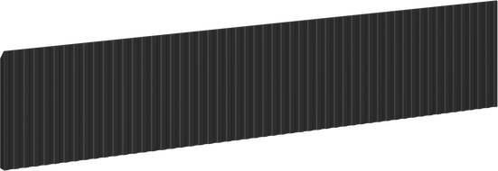 Front Mexen Rivel cannelé pour armoire de salle de bain 80 x 20 cm, noir mat - 91A20-0800-235-1-71