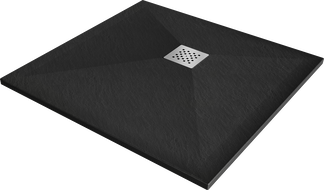 Mexen Stone+ receveur de douche composite carré 70 x 70 cm, noir - 44707070