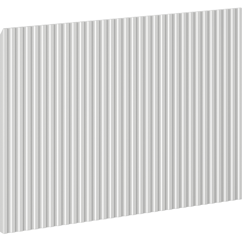 Mexen Rivel devant rainuré pour caisson de meuble de salle de bain 60 x 43,5 cm, gris mat - 91A20-0600-470-1-62