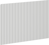 Mexen Rivel devant rainuré pour caisson de meuble de salle de bain 60 x 43,5 cm, gris mat - 91A20-0600-470-1-62