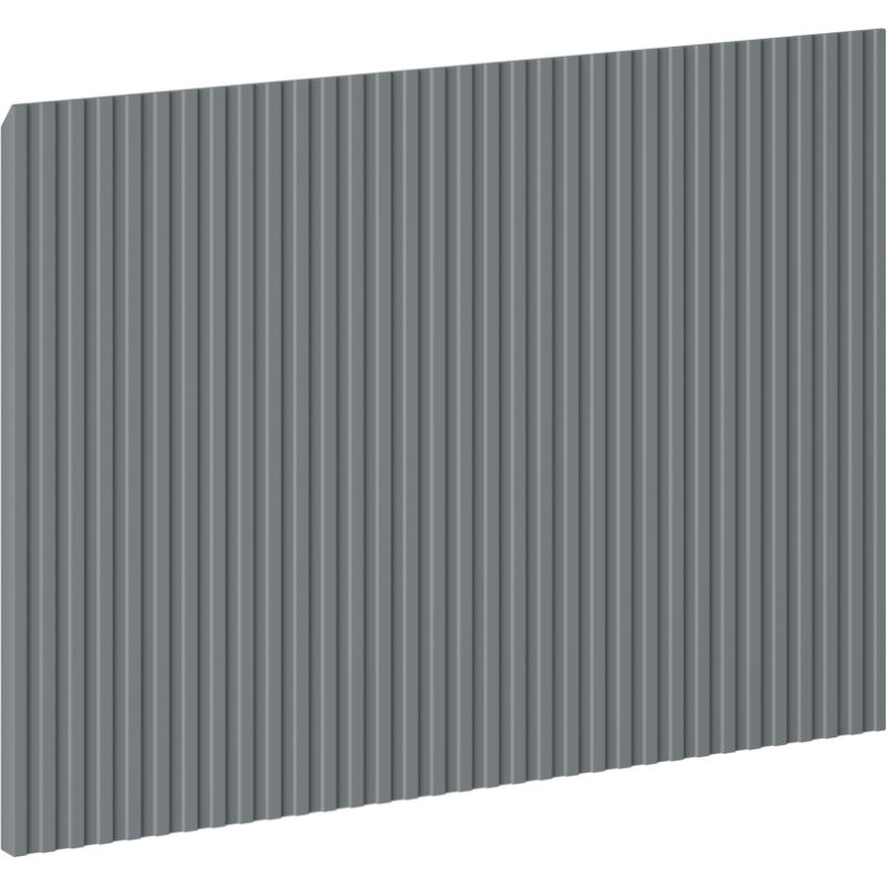 Mexen Rivel devant rainuré pour le corps de l'armoire de salle de bain 40 x 43,5 cm, graphite mat - 91A20-0400-470-1-66