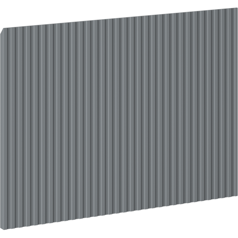 Mexen Rivel face avant rainurée pour le corps de l'armoire de salle de bain 70 x 43,5 cm, graphite mat - 91A20-0700-470-1-66