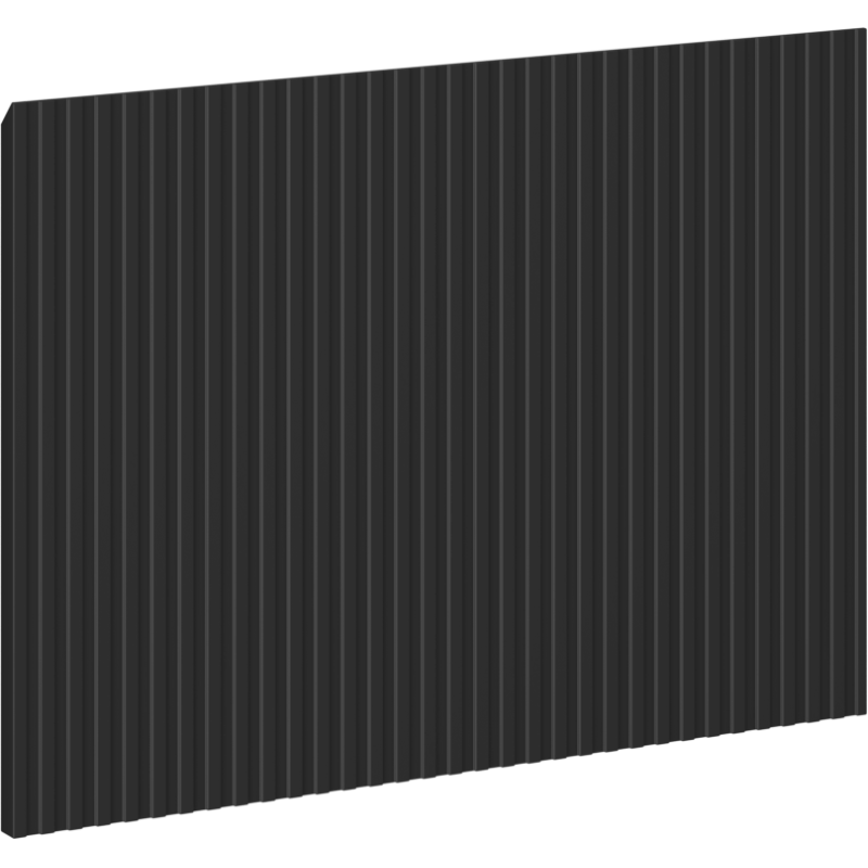 Mexen Rivel face avant rainurée pour meuble de salle de bain 45 x 43,5 cm, noir mat - 91A20-0450-470-1-71