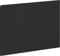 Mexen Rivel face avant rainurée pour meuble de salle de bain 45 x 43,5 cm, noir mat - 91A20-0450-470-1-71