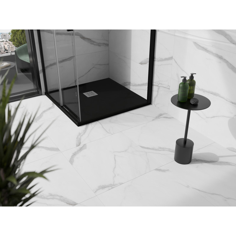 Mexen Stone+ receveur de douche composite carré 80 x 80 cm, noir - 44708080