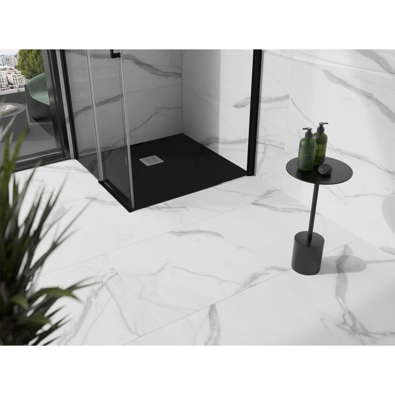 Mexen Stone+ receveur de douche en composite carré 80 x 80 cm, noir - 44708080