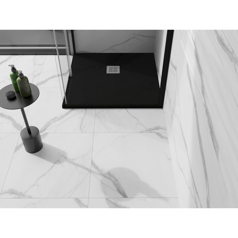 Mexen Stone+ receveur de douche en composite carré 90 x 90 cm, noir - 44709090