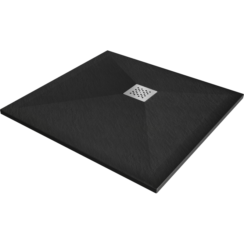 Mexen Stone+ receveur de douche en composite carré 90 x 90 cm, Noir - 44709090
