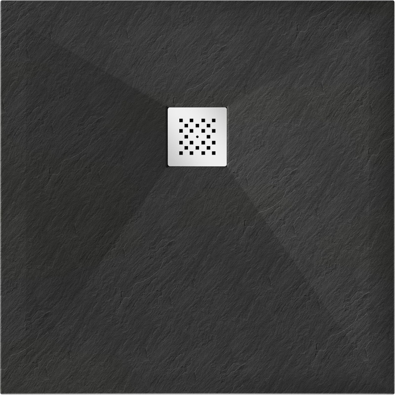 Mexen Stone+ receveur de douche carré en composite 90 x 90 cm, noir - 44709090
